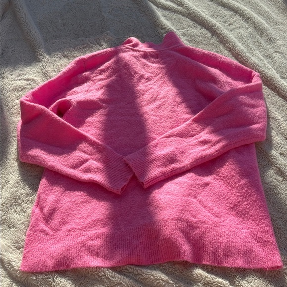 J.Crew Pink Collared Sweater Knit Top Size Small Pullover Long Sleeve Preppy - Picture 5 of 6